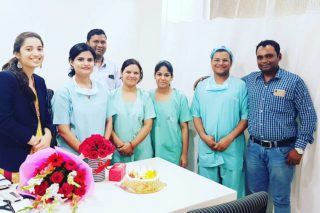 sci ivf team celebrating successful treatment